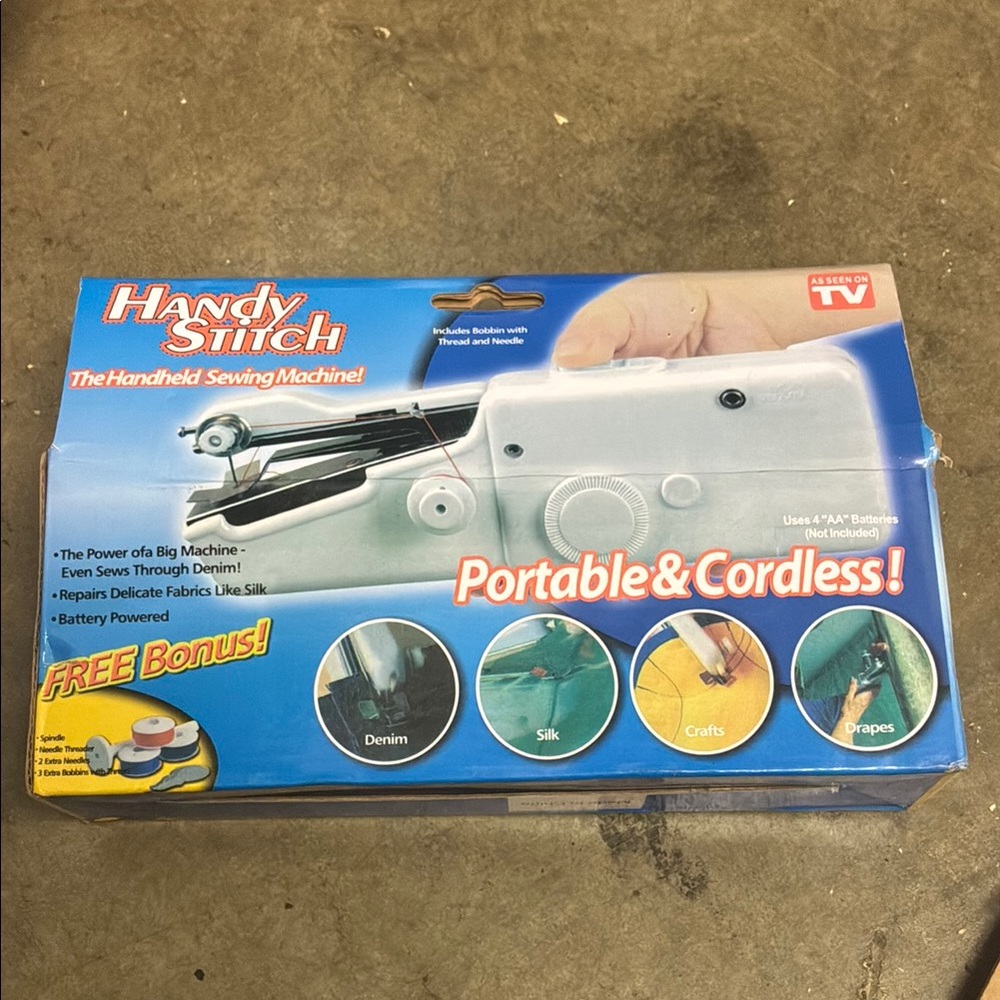 Portable Cordless Sewing Machine - White